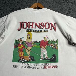 Big Johnson Vintage 90s T Shirt Golf Drivers Mens Large Crude Humor Adult Funny